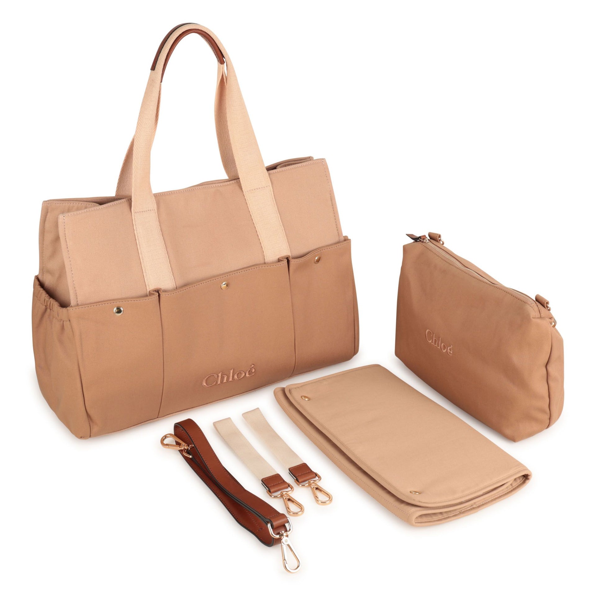 Chloé Kids Wickeltasche Set beige One Size Beige