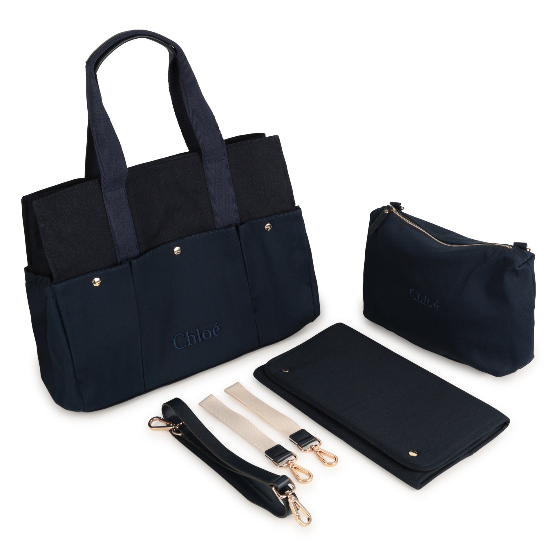 Chloé Kids Wickeltasche marineblau – Petite Poupette