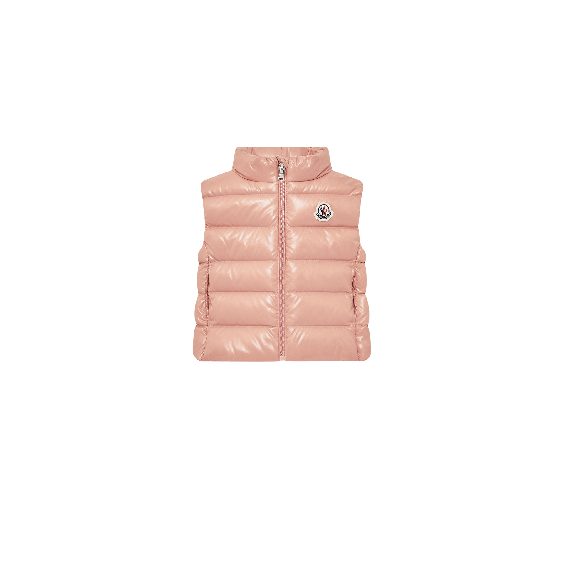 Moncler Enfant Wattierte Daunenweste Rosa – Petite Poupette
